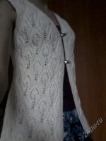 Лот: 2696779. Фото: 2. Удлиненный жилет белый. Женская одежда