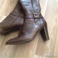 Лот: 8694086. Фото: 2. Кожаные сапоги 37 р. Женская обувь