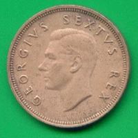 Лот: 8725159. Фото: 2. Южная Африка ЮАР 1 пенни 1948... Монеты