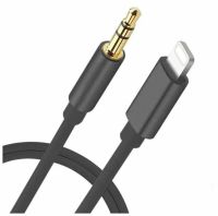Лот: 25795123. Фото: 3. Кабель LIGHTNING->AUX Black. Бытовая техника