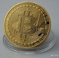 Лот: 16068104. Фото: 2. Сувенирная монета Bitcoin BTC... Монеты