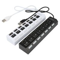 Лот: 12959642. Фото: 2. USB 2.0 HUB на 7-мь портов с индивидуальными... Периферия