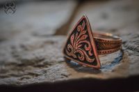 Лот: 20364246. Фото: 2. Женское кольцо с гравировкой... Ручная работа
