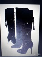 Лот: 12667870. Фото: 2. сапоги женские замша черные новые... Женская обувь