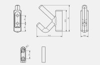 Лот: 22746446. Фото: 2. Крючок мебельный LENS, черный... Мебель