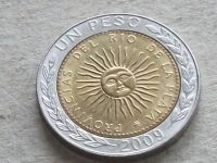 Лот: 19357585. Фото: 2. Монета 1 песо один Аргентина 2009... Монеты