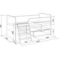 Лот: 3306438. Фото: 2. Детская кровать Л-6. Цвет: розовый... Детская мебель