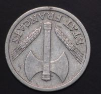 Лот: 3973484. Фото: 2. 2 франка 1943 г. Франция (а885... Монеты