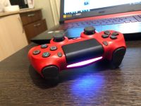 Лот: 14671273. Фото: 2. Геймпад PS4, Красный, Оригинал... Игровые приставки, консоли, видеоигры