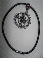 Лот: 1146626. Фото: 2. Кулон на рез. шнурке "Скорпион... Ювелирные изделия, бижутерия, часы