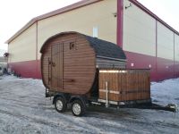 Лот: 2225667. Фото: 4. Продам передвижную баню-бочку. Красноярск
