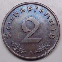 Лот: 1532232. Фото: 2. Германия. 3-й Рейх. 2 рейх пфенниг... Монеты