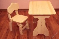 Лот: 899727. Фото: 3. деревянные столик и стульчик для... Мебель