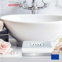 Лот: 24943182. Фото: 2. Мыльница Spirella Roma, цвет белый... Хозтовары