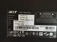 Лот: 25819803. Фото: 4. Монитор 19" acer AL1917, VGA... Красноярск
