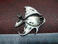 Лот: 24396782. Фото: 4. Брошь Рыбка с камнями. Серебро...