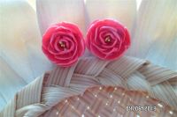 Лот: 2946031. Фото: 2. Клипсы Коралловые пиончики . Ручная... Ручная работа