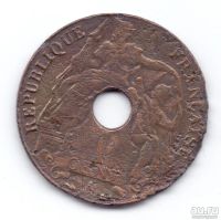 Лот: 16642219. Фото: 2. Монета 1 цент Индо-Китай 1938... Монеты