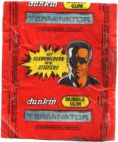 Лот: 3242221. Фото: 2. Наклейка от жвачки Terminator... Открытки, билеты и др.