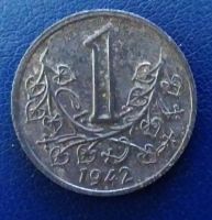 Лот: 19611543. Фото: 2. Богемия и Моравия 1 крона 1942... Монеты