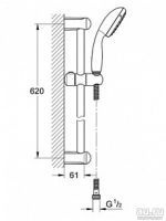 Лот: 8107346. Фото: 3. Grohe BauLoop - Душевой гарнитур... Строительство и ремонт