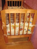 Лот: 8197094. Фото: 2. кроватка детская с матрасом (кокос... Детская мебель