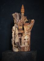 Лот: 15568906. Фото: 2. Замок пяти черепов. (резьба по... Скульптура, резьба