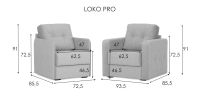 Лот: 23977377. Фото: 7. Кресло Loko Pro с широкими подлокотниками
