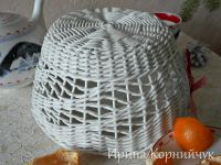 Лот: 8739045. Фото: 5. Белая плетеная корзинка "Ажурная...