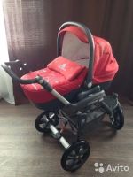 Лот: 10077401. Фото: 2. Коляска 3 в 1 CAM Cortina красная. Детский транспорт