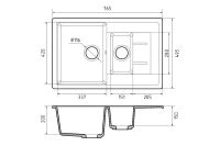Лот: 23661253. Фото: 3. Мойка врезная с крылом GRANFEST... Строительство и ремонт