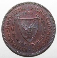 Лот: 3048565. Фото: 2. 5 милей 1973 год. Кипр. Монеты