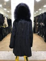 Лот: 10348864. Фото: 2. Шуба из норки! Чёрная, манжеты... Женская одежда