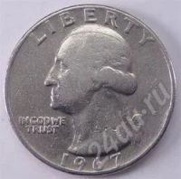 Лот: 272826. Фото: 2. США. Квотер (25 цент) 1967г. Монеты