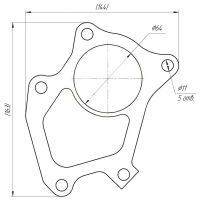 Лот: 20925842. Фото: 2. Фланец выхода с турбины Subaru... Автозапчасти