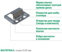 Лот: 7044137. Фото: 2. Скрытый крепёж для террасной... Строительные материалы