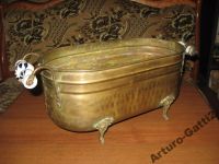 Лот: 6007178. Фото: 2. Кашпо медь бронза керамика Европа... Антиквариат