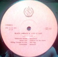 Лот: 3876096. Фото: 3. Vinyl _ Black Sabbath *Live at... Красноярск