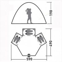 Лот: 5355398. Фото: 2. Палатка "Гранард 6" Зеленый. Туризм