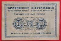 Лот: 2835512. Фото: 2. (№2658) 50 пенни 1919 (Эстония... Банкноты