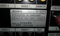 Лот: 9491433. Фото: 3. Усилитель Sony TA-AV670, Japan. Бытовая техника