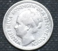 Лот: 11075674. Фото: 2. Нидерланды. 1936 год. Серебро. Монеты