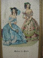 Лот: 11843532. Фото: 7. Антикварное панно Мода Парижа...