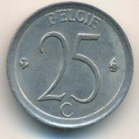 Лот: 8718395. Фото: 2. Бельгия 25 сантимов 1966 год. Монеты