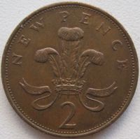 Лот: 6252918. Фото: 2. Великобритания 2 новых пенса 1981... Монеты