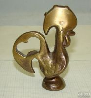 Лот: 13764540. Фото: 2. Открывалка фигурка бронзовая Петух... Антиквариат