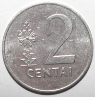 Лот: 8029466. Фото: 2. 2 цента 1991 год. Литва. Монеты