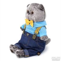 Лот: 15498657. Фото: 2. Басик в джинсах с подтяжками... Игрушки