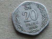 Лот: 19293231. Фото: 6. Монета 20 пайс Индия 1989 львы...