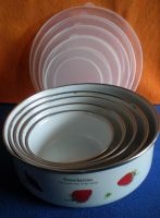 Лот: 4194628. Фото: 6. Набор контейнеров круглых эмалированных...